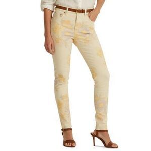 New Lauren Ralph Lauren Floral Skinny Ankle Jeans Women SZ 2 $145